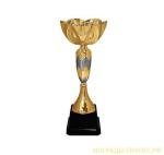Наградной спортивный кубок 21 см, диаметр чаши 80 мм, постамент пластик 5х4 см