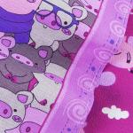 Набор вафельных полотенец 3 шт 1082/1 Поросята в облаках цвет сиреневый