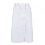 Вафельная накидка на резинке для бани и сауны Премиум женская цвет белый