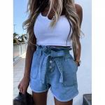 Джинсовые шорты с поясом AN123-102