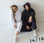 Мужской костюм с карманом кенгуру 14/16 черный M25