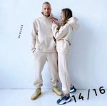 Мужской костюм с карманом кенгуру 14/16 светлый беж M25