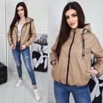 Ветровка под кожу с  капюшоном Каппучино 08T SN