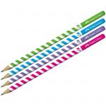 Карандаш ч/г  Stripes HB, круглый, заточен., ассорти, 119210