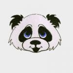 Аппликация (нашивка) на одежду панда 9х 7,5 см