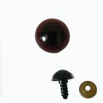 Глазки коричневые винтовые с заглушками для игрушек
