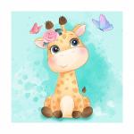 Алмазная мозаика ORIGAMI 06118 Наблюдательный жираф