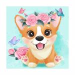 Алмазная мозаика ORIGAMI 06114 Жизнерадостная корги