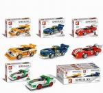 Kонструктор Sembo Block 607009-12 спортивные машинки 4 видa в упаковке