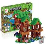 Kонструктор QL0507 майнкрафт "Большой дом у водопада" 957 детали