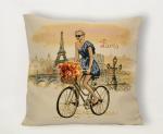 Подушка декоративная Леди Париж, гобелен