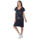 *Платье женское "лицо" КЛП1469П3 чёрный