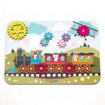 Бизиборд WOODLANDTOYS 116107 Шестеренки.Паровозик