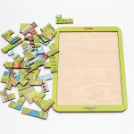 Логическая игра WOODLANDTOYS 65112 Тетрис большой Ж/Д вокзал