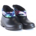 Д320 Галоши женские утепленные с надставкой черный