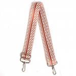 Плечевой ремень (стропа)  ADEL-239/регулируемый,  макс длина 120см,  полоски карамель/бел  236430
