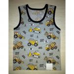 Борцовка кулир Машинки цв. серый р.24