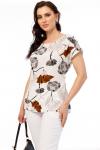 Блуза "Красотка" (цветы на белом) Б2248