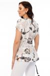 Блуза "Красотка" (цветы на белом) Б2248