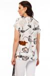 Блуза "Красотка" (цветы на белом) Б2248