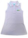 Платье детское пике хлопок, на пуговицах