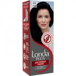 LONDA PLUS Стойкая крем-краска для волос для упрямой седины 2/0 Черный