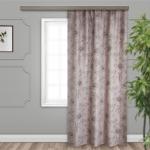 Штора портьерная "Ромашки" блэкаут кофе с мол 190*275*1 шт.
