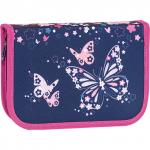 Пенал TIGER FAMILY с наполнением, 1 отд., 16 предм., Butterfly Mistery, 20х14х4см, 270232