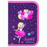 Пенал BRAUBERG с наполнением, 1 отд, откидная планка, 24 предмета, 21х14 см, Sweet dream, 270316