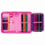 Пенал BRAUBERG с наполнением, 1 отд, откидная планка, 24 предмета, 21х14 см, Sweet dream, 270316