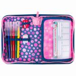 Пенал BRAUBERG с наполнением, 1 отд, отк планка, 24 предмета, 21х14 см, Friendly kittens, 270317