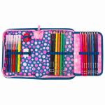 Пенал BRAUBERG с наполнением, 1 отд, отк планка, 24 предмета, 21х14 см, Friendly kittens, 270317