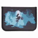 Пенал BRAUBERG с наполнением, 1 отд, откидная планка, 24 предмета, 21х14 см, Motocross, 270319