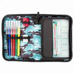 Пенал BRAUBERG с наполнением, 1 отд, откидная планка, 24 предмета, 21х14 см, Motocross, 270319