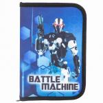 Пенал BRAUBERG с наполнением, 1 отделение, откидная планка, 24 предмета, 21х14 см, Robot, 270320