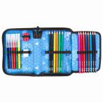 Пенал BRAUBERG с наполнением, 1 отделение, откидная планка, 24 предмета, 21х14 см, Robot, 270320