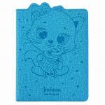 Дневник 1-4 класс 48л, обложка кожзам (твердая) с фигурным краем, ЮНЛАНДИЯ, КОТЕНОК, 105949