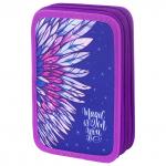 Пенал BRAUBERG, 2 отделения, ткань, 21х14 см, Wings, 270321