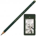 Карандаши чернографитные FABER-CASTELL, НАБОР 12шт, "Castell 9000 Art Set", 2H-8B, метал.кор.,119065