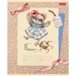 Тетрадь 12л. HATBER клетка, обложка картон, Совушки-милашки (5 видов в спайке), 12Т5В1