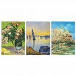 Тетради A5 (147х210мм) 40л НАБОР 3шт. сшивка в точку SoftTouch, 70г/м, MASTERPIECE, BRAUBERG,403802 