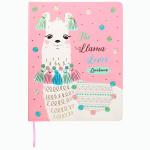 Дневник 1-4 класс 48л, обложка кожзам (гибкая), печать, фольга, ЮНЛАНДИЯ, ЛАМА, 105931