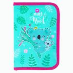 Пенал BRAUBERG, 1 отделение, 1 откидная планка, ткань, 21х14 см, Koala, 270307