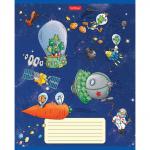 Тетрадь 18 л. HATBER клетка, обложка картон, "Космическое приключение" (5 видов в спайке),18Т5В1