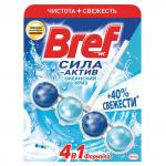 Блок туалетный подвесной твердый 50г BREF (Бреф) Сила-Актив "Океанский бриз", ш/к 25319