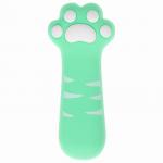 Пенал-косметичка ЮНЛАНДИЯ на молнии, силикон, Paw Mint, мятный, 20х7 см, 270056