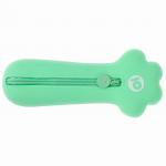 Пенал-косметичка ЮНЛАНДИЯ на молнии, силикон, Paw Mint, мятный, 20х7 см, 270056