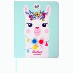 Дневник 1-4 класс 48л, обложка кожзам (твердая), 3D-элемент, ЮНЛАНДИЯ, ЛАМА, 105943