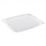Крышка для одноразового контейнера 108х82мм, КОМПЛЕКТ 100 шт, прозрачные, ПП, ЮПЛАСТ, шк435