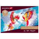 Альбом для акварели, бумага ИТАЛИЯ 200г/м 25% хлопок 245х345мм, 10л, BRAUBERG ART PREMIERE, 105911